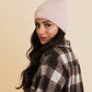 Smiley Face Embroidered Ribbed Knit Beanie: Green