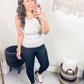 Total Brami Slim Fit High Neck Ribbed Tank Top - Multiple Colors