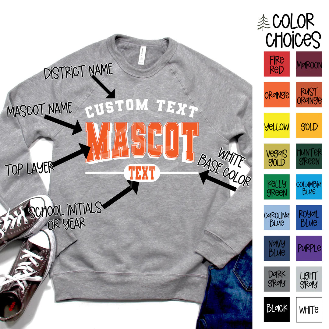 CUSTOM HS Mascot Shirt/Sweatshirt