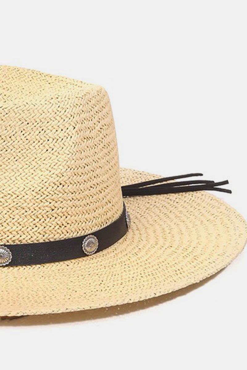 Summer Belt Strap Straw Hat