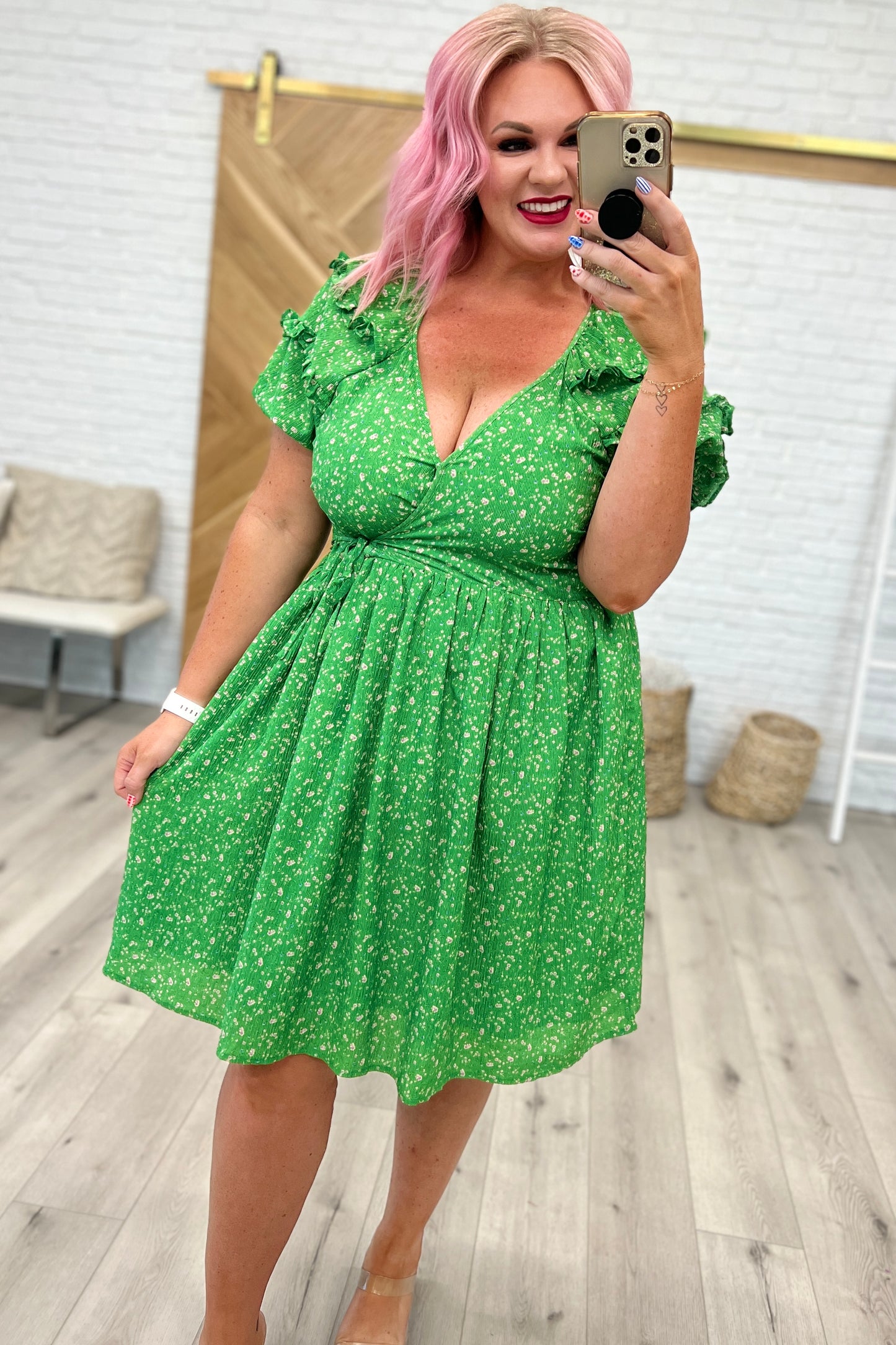 Garden Goddess V-Neck Dress