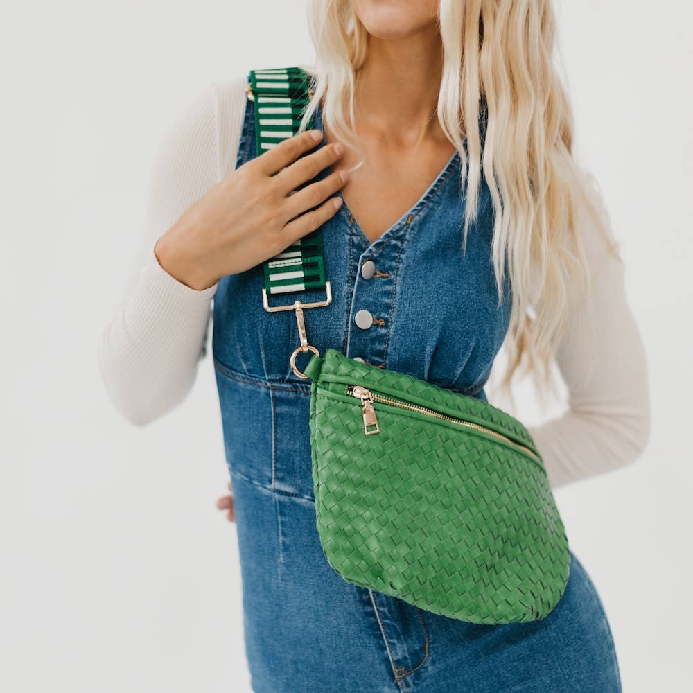 Westlyn Woven Bum Bag *NEW COLORS ADDED*: Checkered Emerald