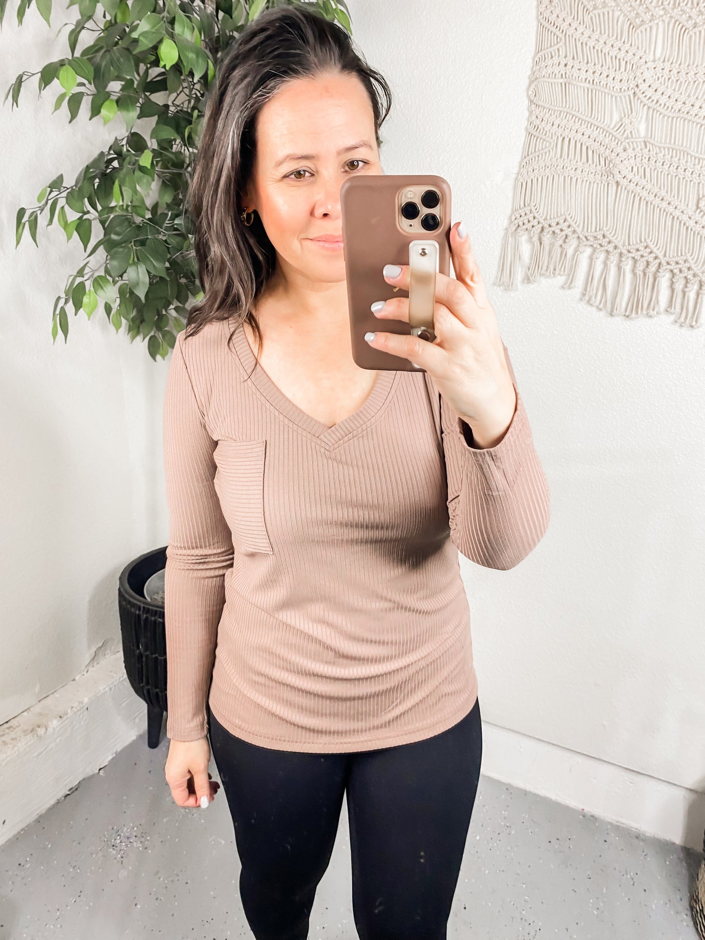 Indeed You Do Long Sleeve V-Neck Top