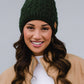 Dark Green Knit Pom Hat