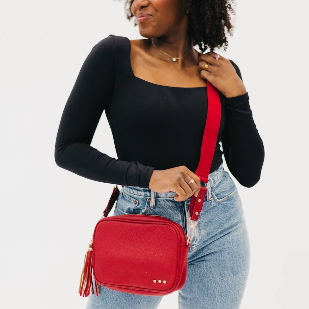 Callie Canvas Adjustable Strap: Brown