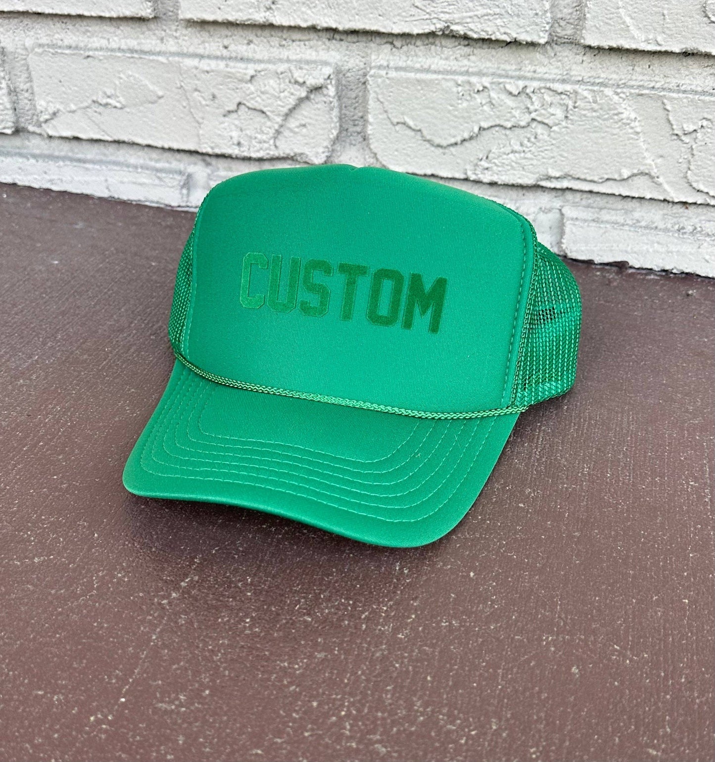 CUSTOM - Green Tonal Trucker Hat