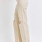 Judy Blue High Waist Distressed Straight Leg Jeans - Bone