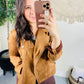 Clara Faux Suede Moto Jacket in Camel