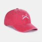 Bow Embroidered Washed Ballcap