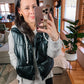 Don't Leave Me Waffle Knit Hoodie