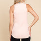 Ribbed Round Neck Tank - Peach