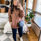 Leena Mock Neck Pullover in Cranberry