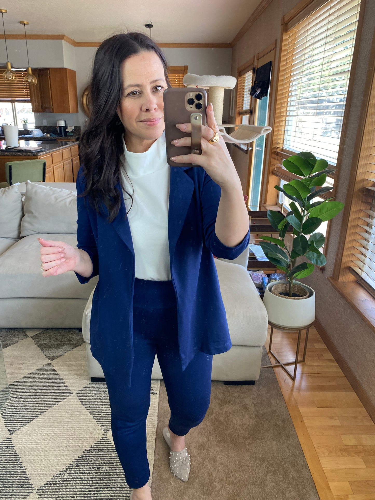 Magic 3/4 Blazer in Navy