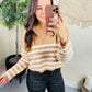 Memorable Moments Striped Sweater in White/Navy