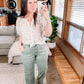 Judy Blue High Rise Front Seam Straight Jeans in Sage