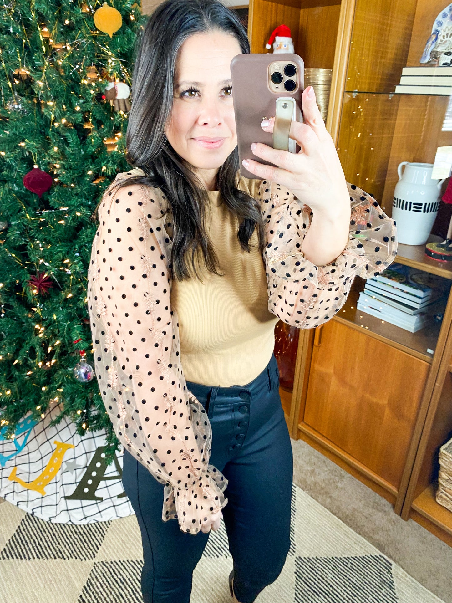 Dots on My Sleeves Blouse