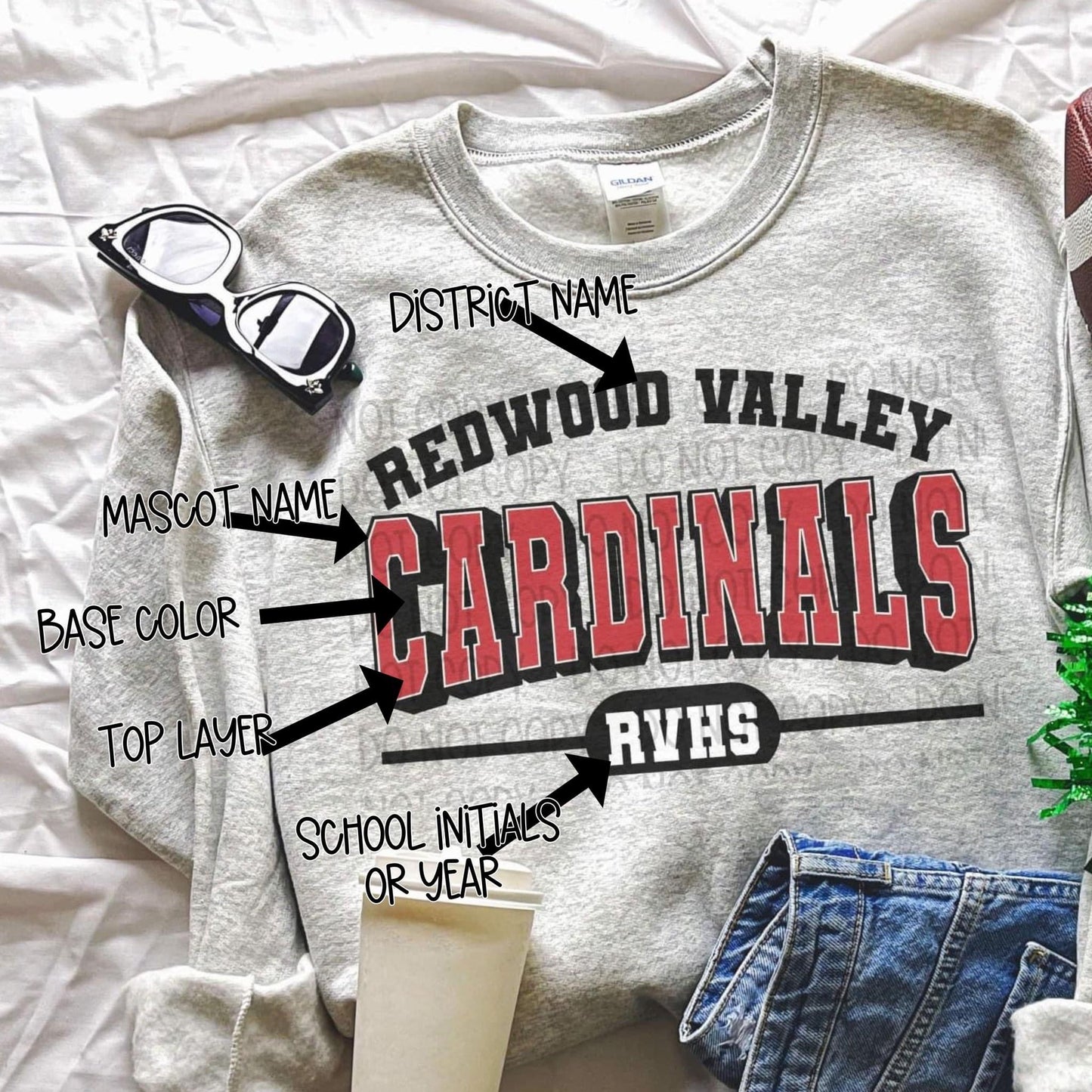 CUSTOM HS Mascot Shirt/Sweatshirt