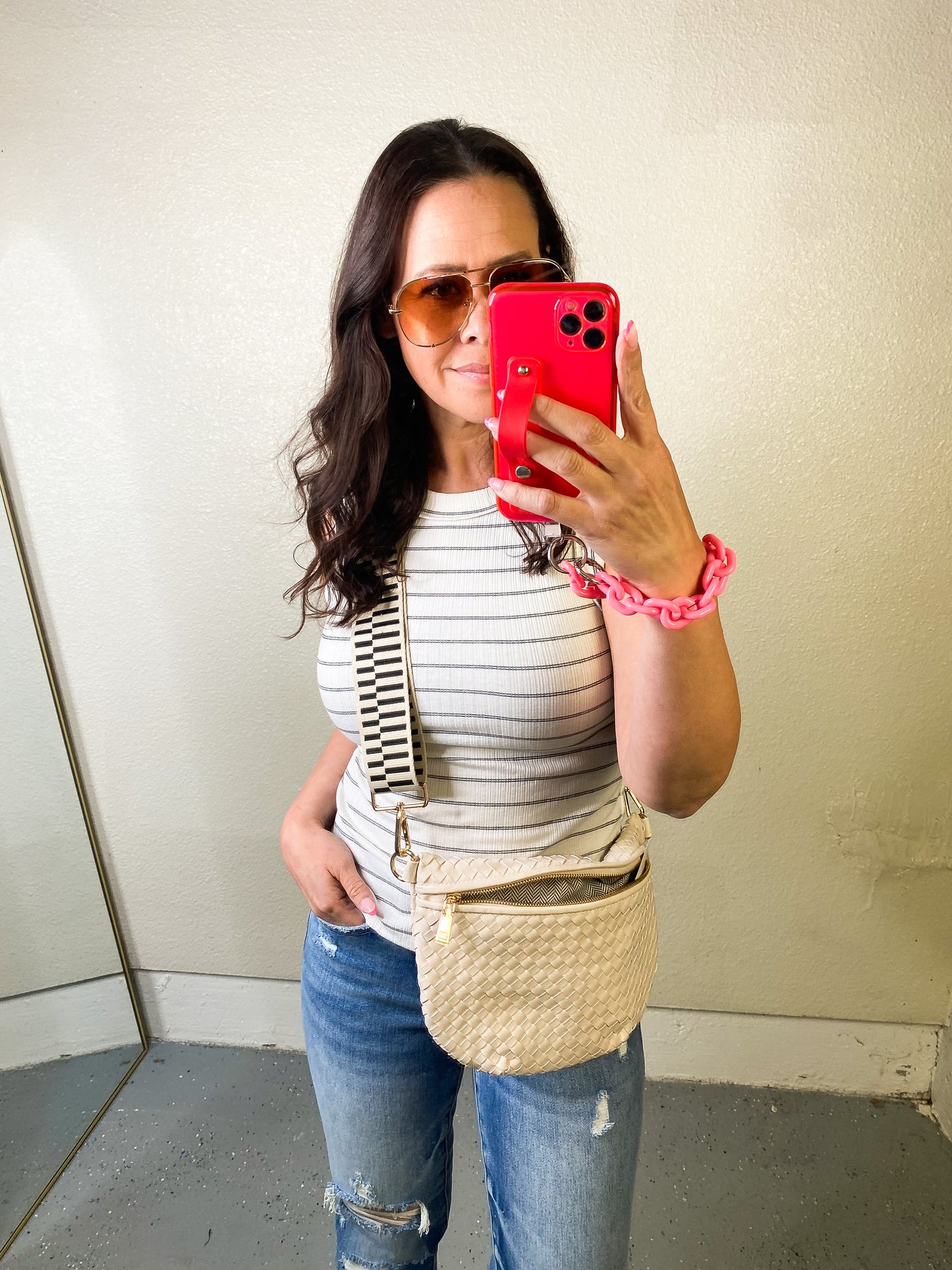 Striped Round Neck Tank