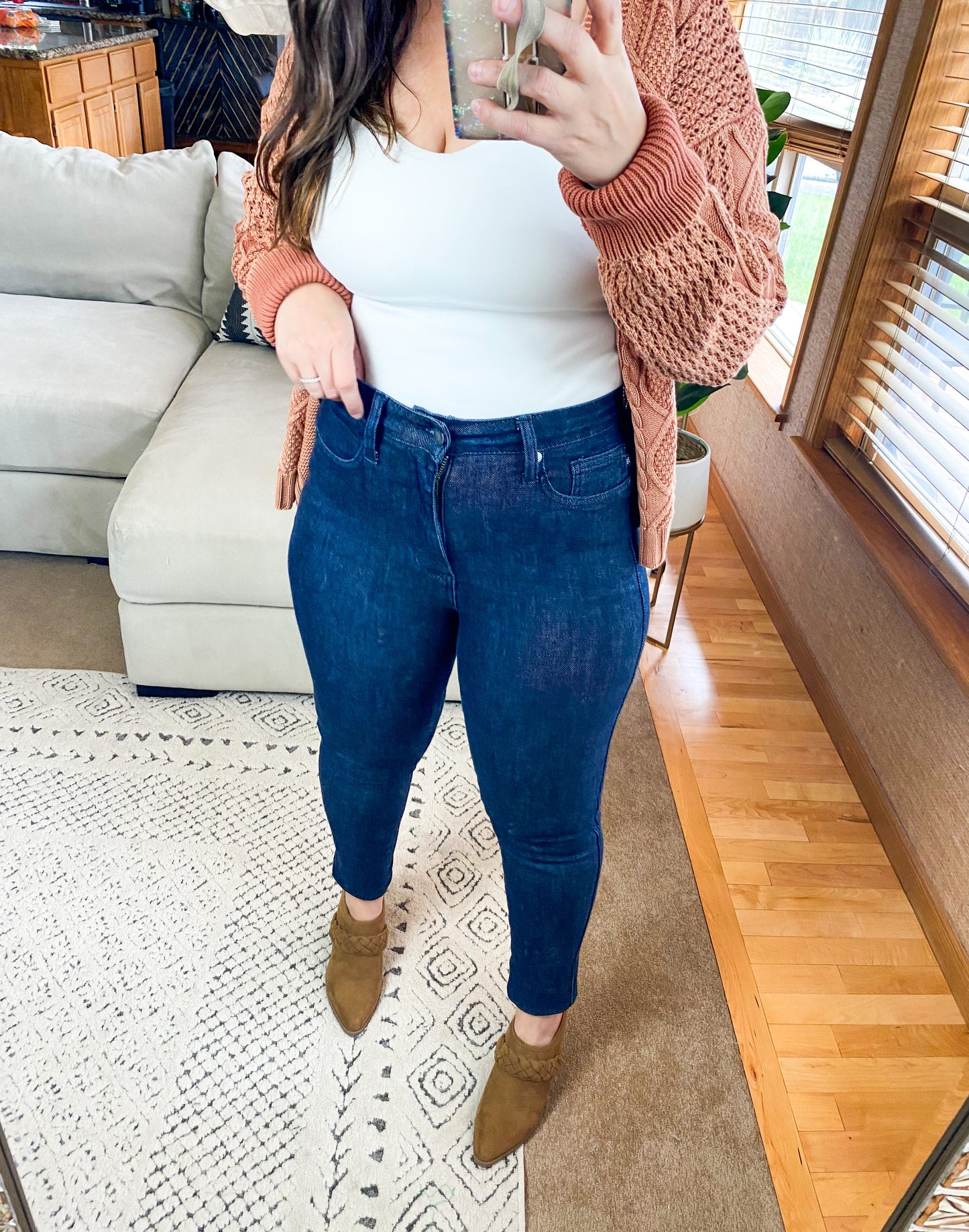 Judy Blue High Rise Tummy Control Dark Wash Skinny Jeans
