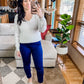 Told You So Ribbed Knit V Neck Sweater