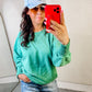 Pigment Dyed French Terry Sweatshirt w/Pockets - Green