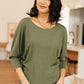 A Day Together Long Sleeve Top in Olive