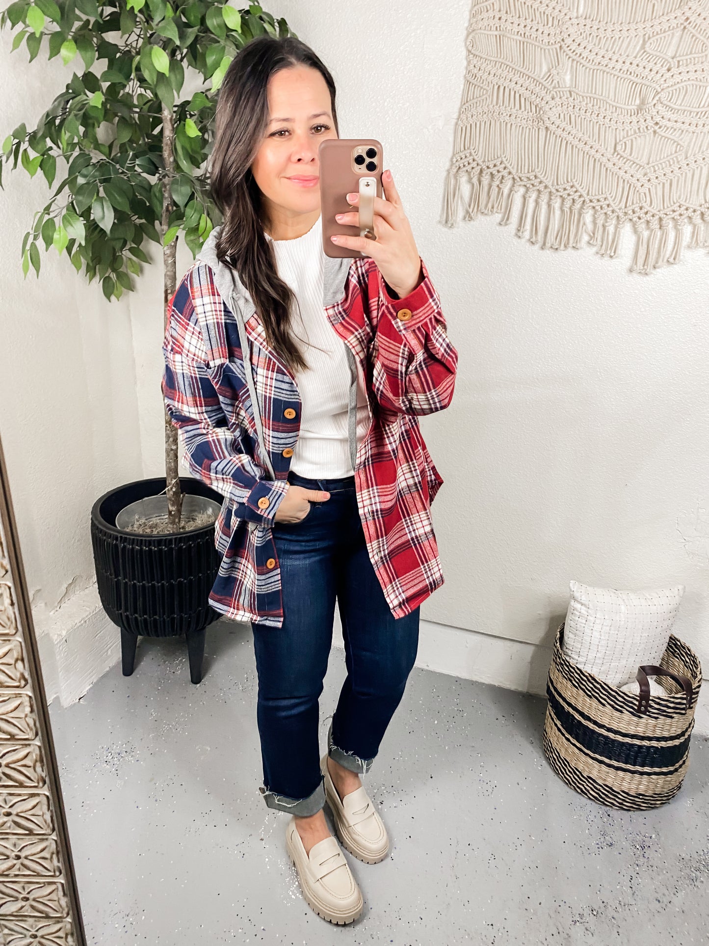 Thinking Out Loud Hooded Flannel