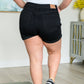 Judy Blue Tummy Control Cuffed Shorts in Black