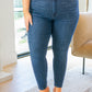 Judy Blue Mid Rise Crinkle Ankle Skinny Jeans