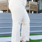 Alice High Rise Over Dyed 90's Straight Jeans in Light Khaki