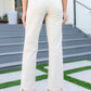 Alice High Rise Over Dyed 90's Straight Jeans in Light Khaki