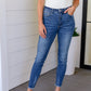 Judy Blue High Rise Tummy Control Side Slit Skinny Jeans