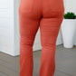 Judy Blue Mid Rise Slim Bootcut Jeans in Terracotta