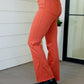 Judy Blue Mid Rise Slim Bootcut Jeans in Terracotta