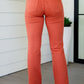 Judy Blue Mid Rise Slim Bootcut Jeans in Terracotta