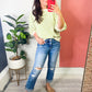 BAYEAS Mid Rise Distressed Ripped Straight Jeans