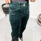 Judy Blue High Waist Emerald Corduroy Wide Leg Jeans