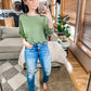 BAYEAS Mid Rise Distressed Ripped Straight Jeans