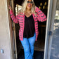 PREORDER: STRIPE MILEY DOT CARDIGAN (SHIPS EARLY OCTOBER)
