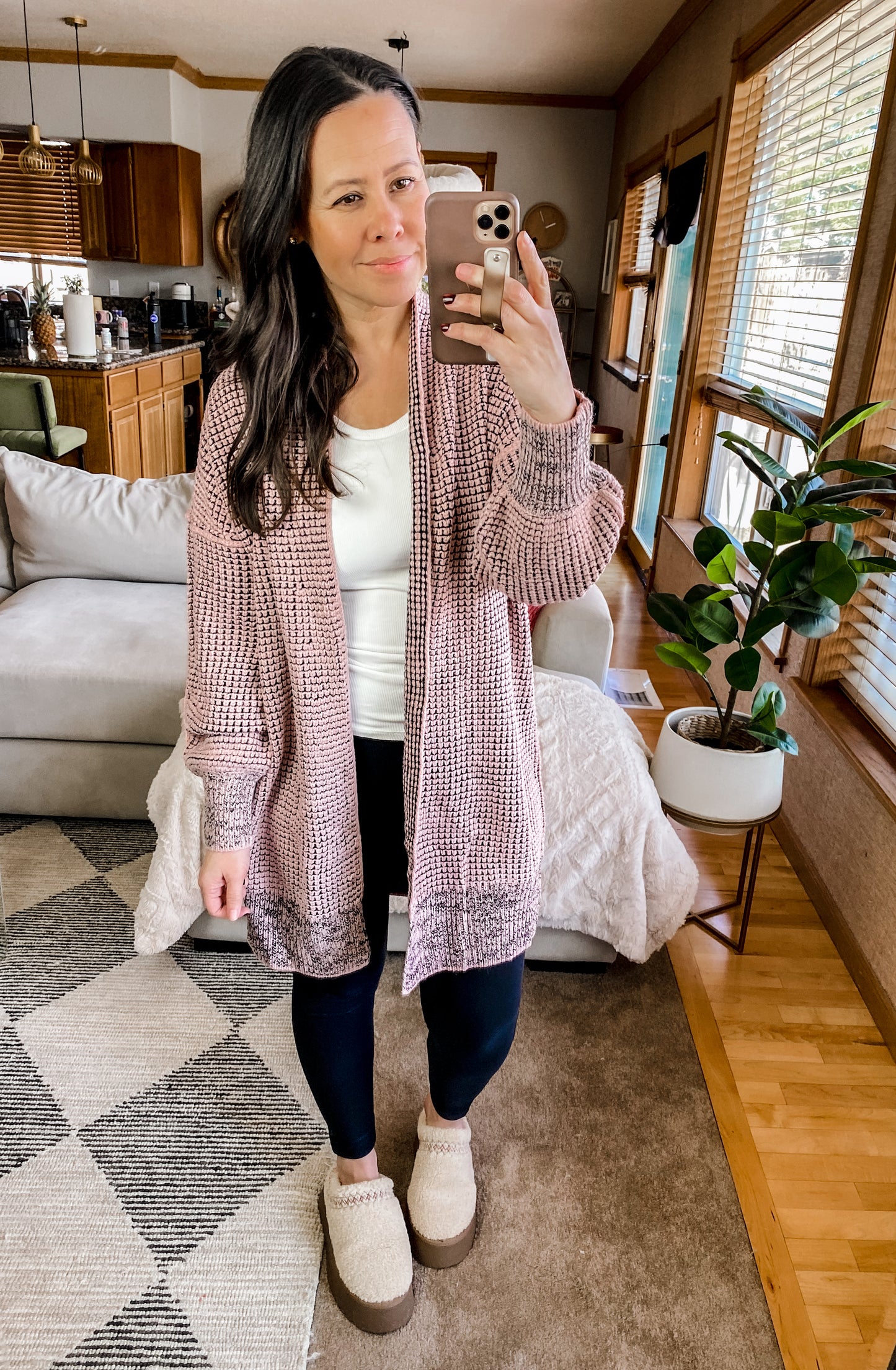 The Way It Was Cardigan in Mauve