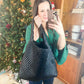Woven and Worn Tote in Black