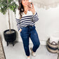 Judy Blue Pull On Denim Joggers in Dark Wash