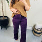 Mica High Rise Wide Leg Jeans in Plum
