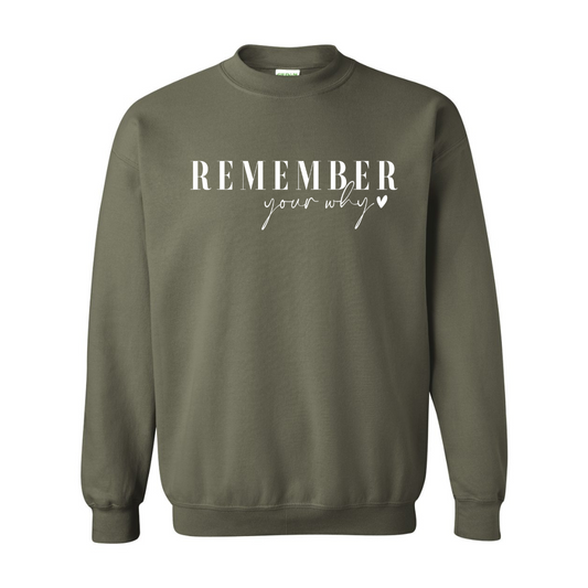 Remember Your Why Crewneck Sweatshirt