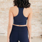 Backcourt Collared V-Neck Tank in Navy