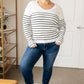 Be Still V-Neck Striped Sweater