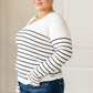 Be Still V-Neck Striped Sweater