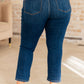 Judy Blue Mid Rise Vintage Cuffed Skinny Capri