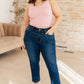 Judy Blue Mid Rise Vintage Cuffed Skinny Capri