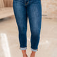 Judy Blue Mid Rise Vintage Cuffed Skinny Capri